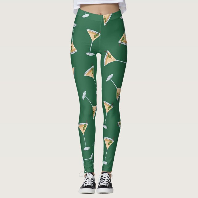 Colourful Mediterranean Summer Collage Pattern | C Leggings (Front)