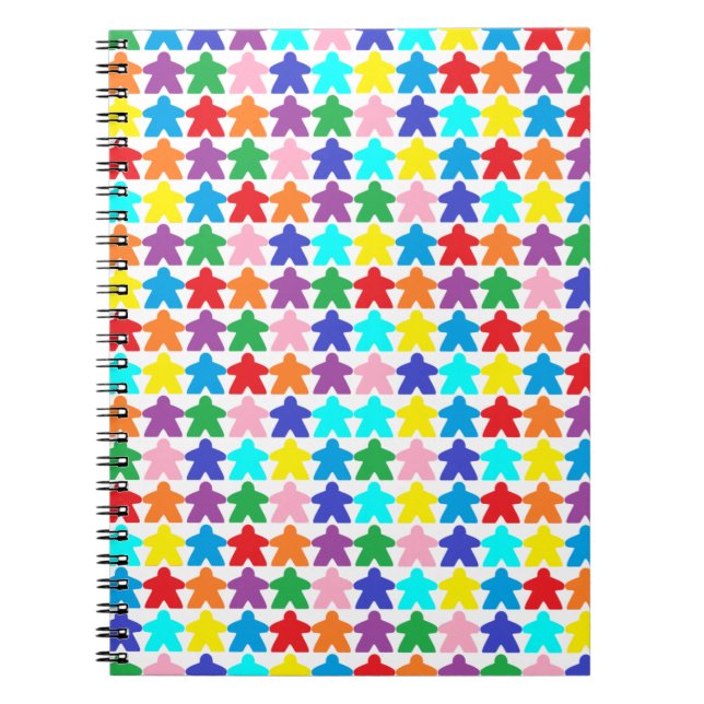 Colourful Meeples Notebook (Front)