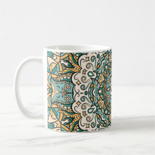 Colourful Mehndi Tile Seamless Tracery Coffee Mug