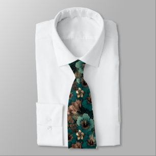Colourful Mens Fashion Tropical Flower Tie