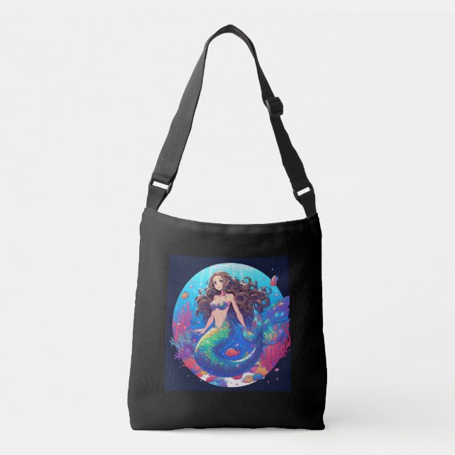 Colourful Mermaid Crossbody Bag (Front)