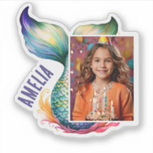 Colourful Mermaid Girl Name Photo