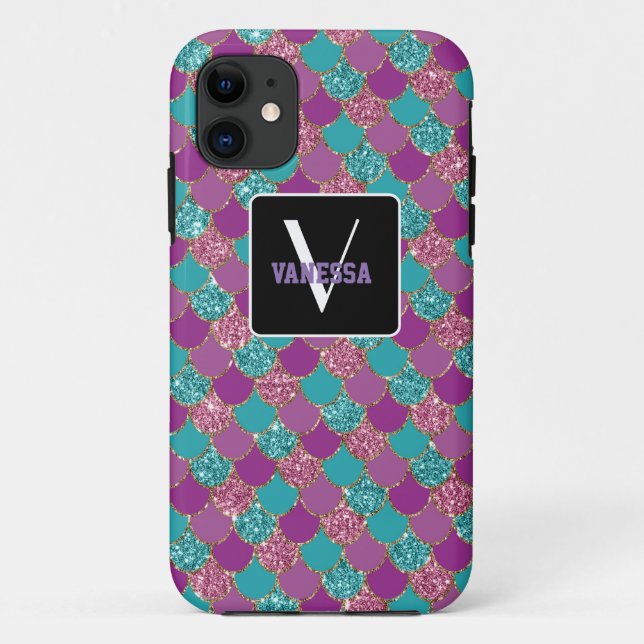Colourful Mermaid Glitter - Personalise Your Own Case-Mate iPhone Case (Back)