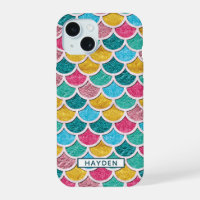 Colourful Mermaid Scales Monogram