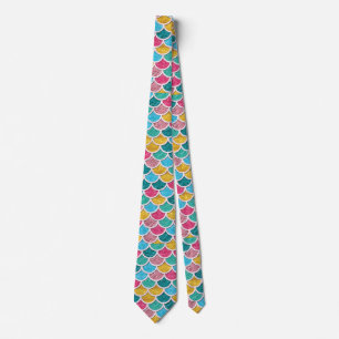 Colourful Mermaid Scales Tie