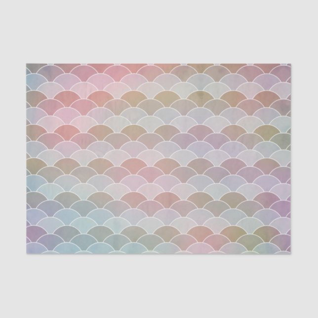 Colourful Mermaid Scales Tissue Paper (Front)