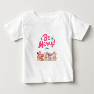 Colourful Merry and Bright Christmas 2023 Family Baby T-Shirt
