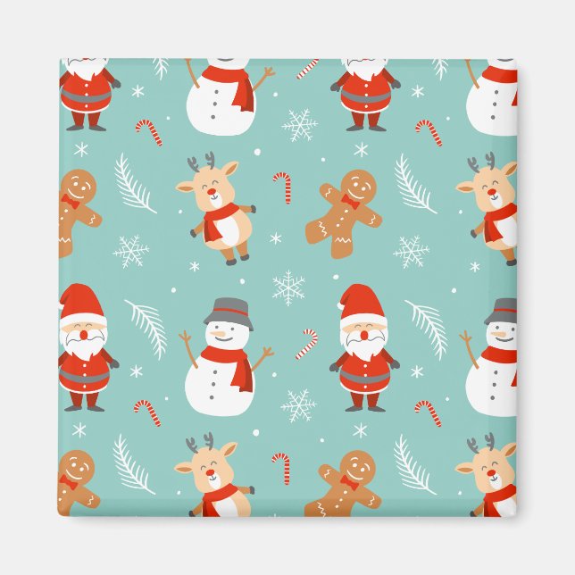 Colourful Merry and Bright Christmas 2023 Family H Magnet (Front)