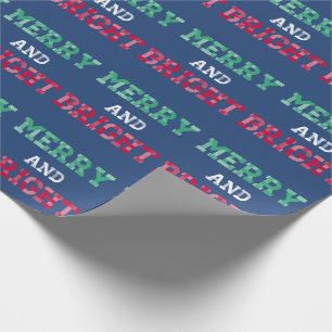 Colourful Merry And Bright Christmas Wrapping Pape Paper