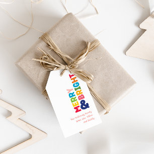 Colourful Merry and Bright Gift Tag