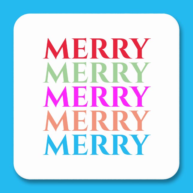 Colourful Merry Christmas Coasters (Creator Uploaded)
