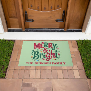 Colourful Merry Christmas Doormat