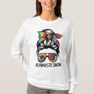 Colourful Messy Bun Gymnastics Mum Gymnast Women ( T-Shirt