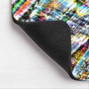 Colourful messy with patches of vibrant colours mouse pad