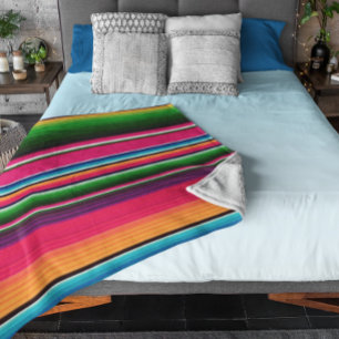 Colourful Mexican Blanket Rainbow Spanish Blanket