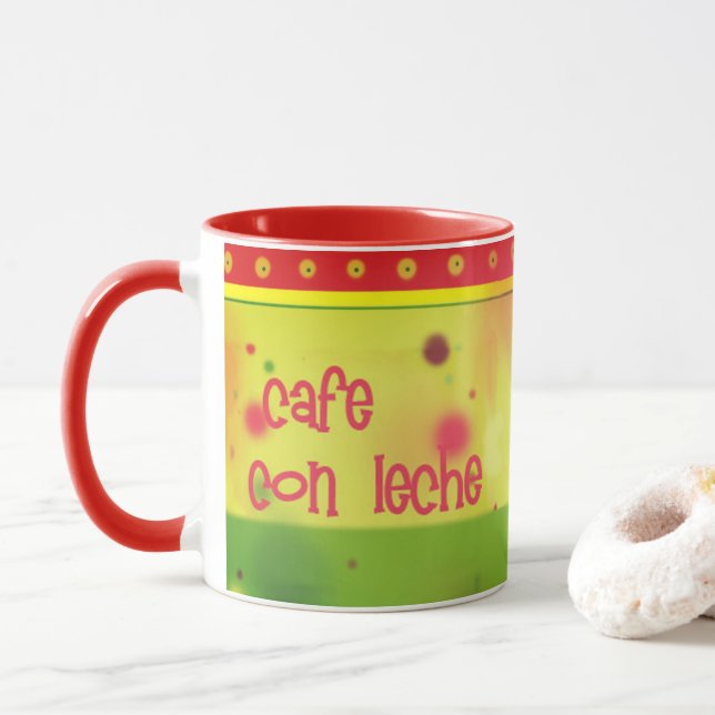 Colourful Mexican Coffee Mug Original Design (With Donut)