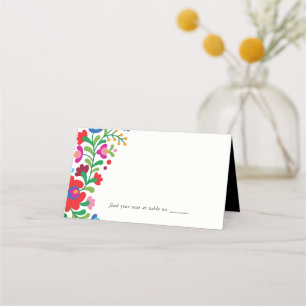 Colourful Mexican Embroidery Table Assignment Place Card
