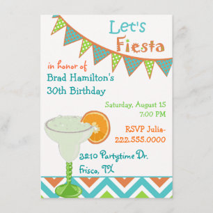 Colourful Mexican Fiesta Birthday Party Invitation