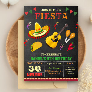 Colourful Mexican Fiesta Birthday Party Invitation