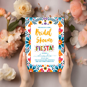 Colourful Mexican Fiesta Floral Bridal Shower  Invitation