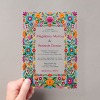 Colourful Mexican Fiesta Floral Embroidery Wedding