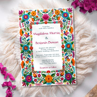 Colourful Mexican Fiesta Floral Embroidery Wedding
