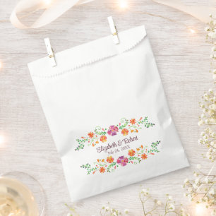 Colourful Mexican Fiesta Floral Wedding Favour Bag