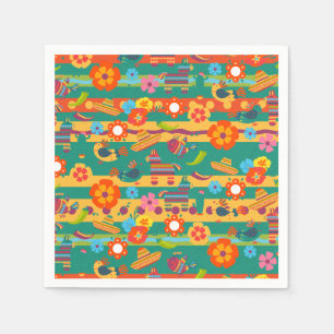 Colourful Mexican Fiesta Party Napkin