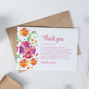 Colourful Mexican Fiesta Wedding Thank You Card