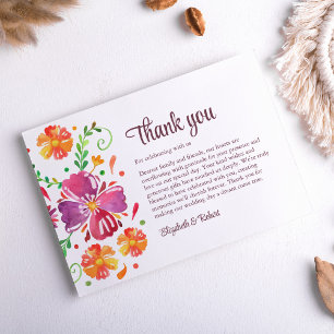 Colourful Mexican Fiesta Wedding Thank You Card