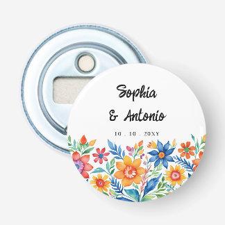 Colourful Mexican Floral Fiesta Wedding Bottle Opener