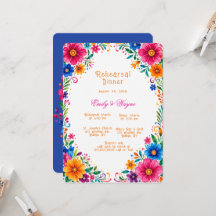 Colourful Mexican Floral Rehearsal Dinner