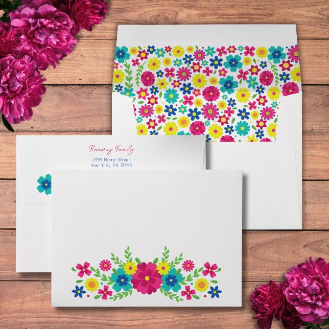 Colourful Mexican flowers Envelope (Creator Uploaded)