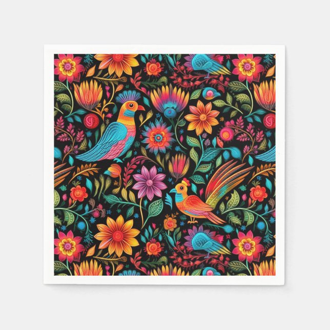 Colourful Mexican pattern Napkin (Front)