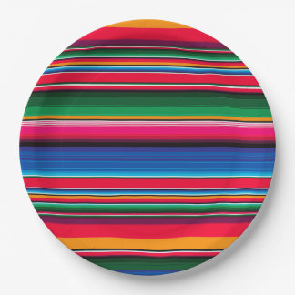Colourful Mexican Serape Decor Party Paper Plate