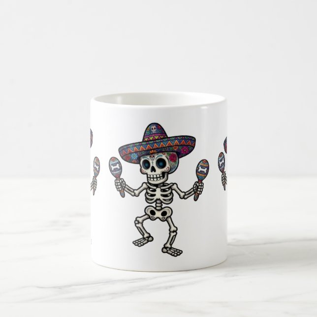 Colourful Mexican Skeleton Coffee Mug (Center)