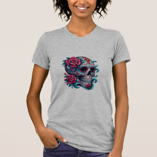 ''Colourful Mexican Skull Tattoo Art'' T-Shirt