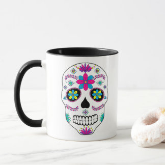 Colourful Mexican Sugar Skull Mug
