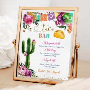 Colourful Mexican Taco Bar Sign