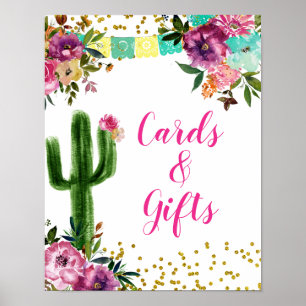 Colourful Mexican Taco bout Love Cards & Gifts Sig Poster