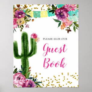 Colourful Mexican Taco bout Love Guest Book Sign