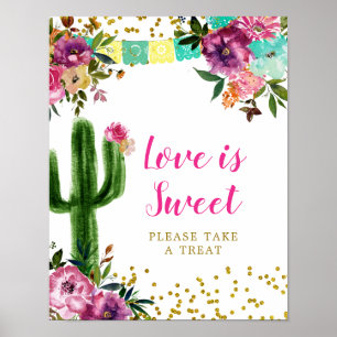 Colourful Mexican Taco bout Love Love Is Sweet Poster