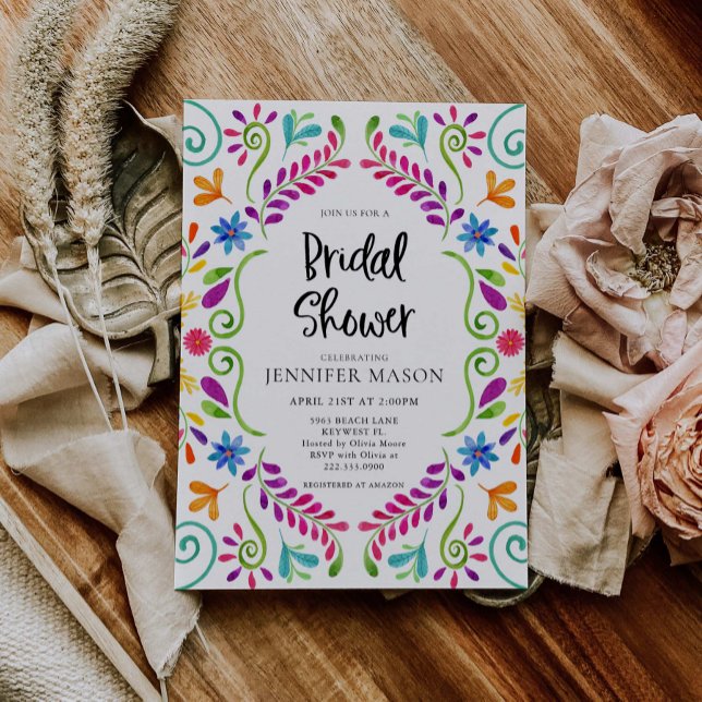Colourful Mexican Theme Fiesta Bridal Shower Invitation (Creator Uploaded)