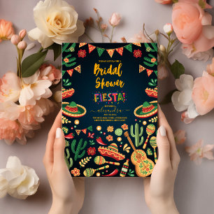 Colourful Mexican Theme Fiesta Bridal Shower  Invitation