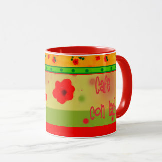 Colourful Mexican Theme Green Red Orange Mug