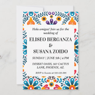 colourful mexico mexican wedding invitations