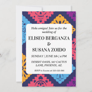 colourful mexico mexican wedding invitations