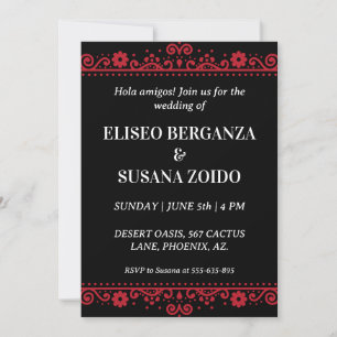 colourful mexico mexican wedding invitations