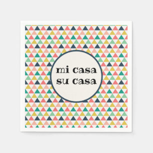 Colourful Mi Casa Su Casa Party Napkin