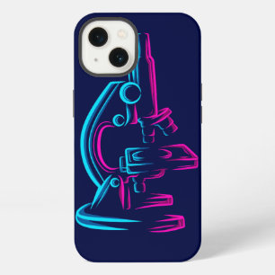 Colourful microscope design iPhone 13 case